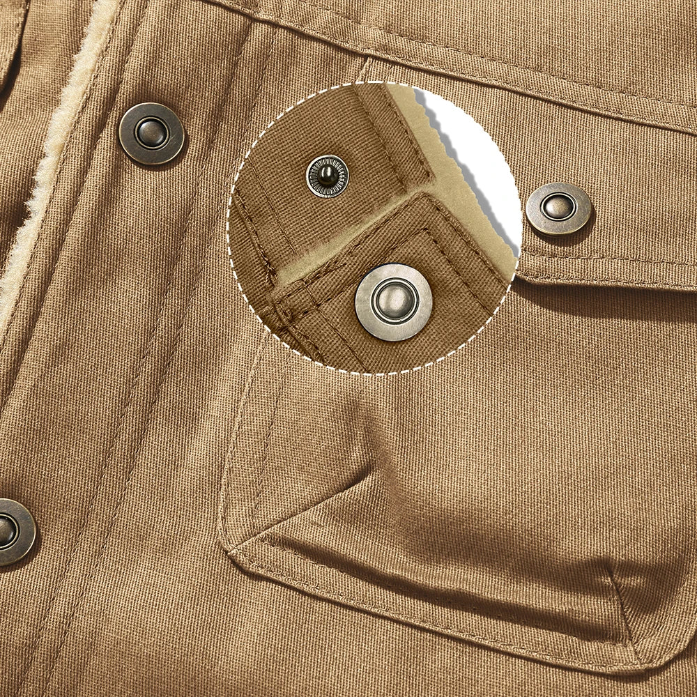 Jaqueta Masculina de Sarja Forrada com Lã Inverno