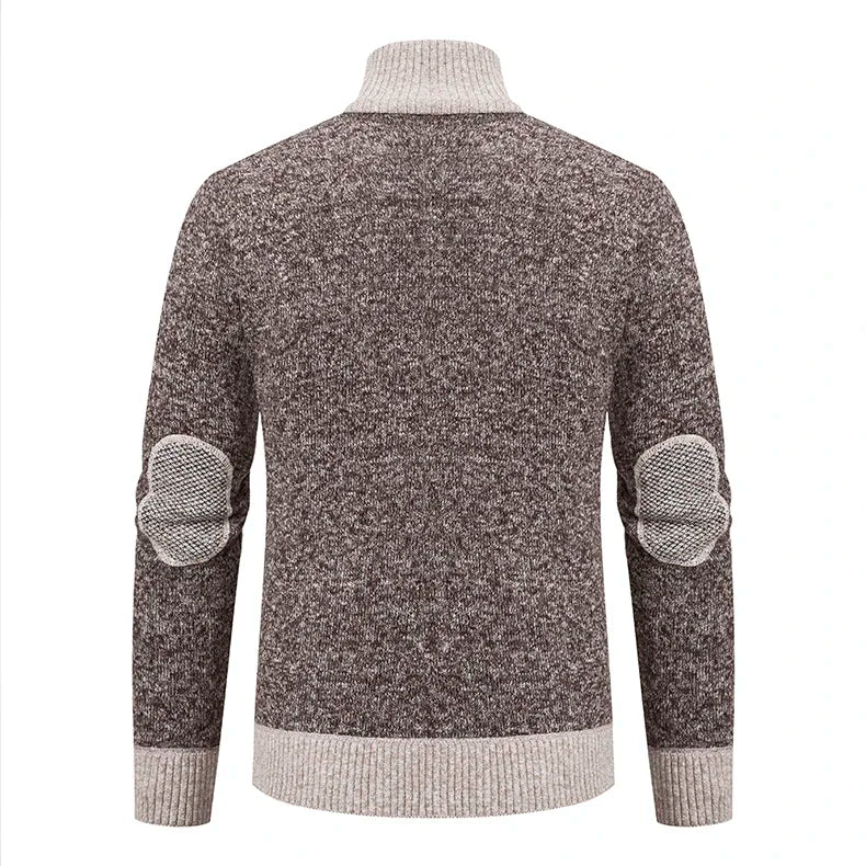 Casaco Cardigan Masculino Tricô Fechamento em Zíper