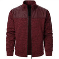 Jaqueta Masculina Fleece Mesclado com Recorte nos Ombros