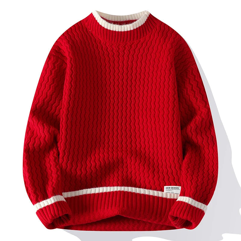 Blusa de Frio Masculina de Tricô Grosso Texturizado
