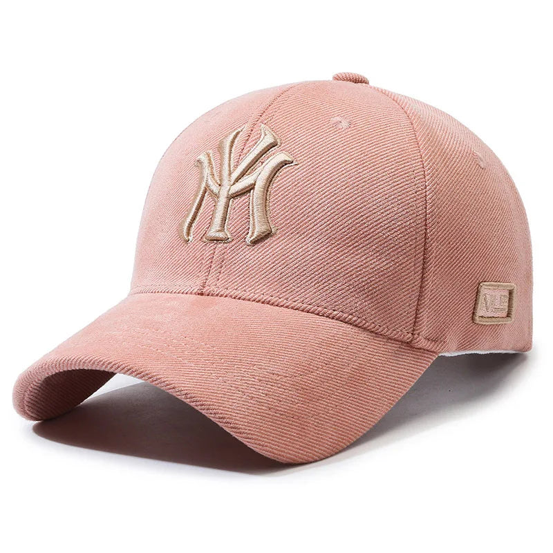 Boné Masculino e Feminino Aba Curva Estilo Nova York Bordado