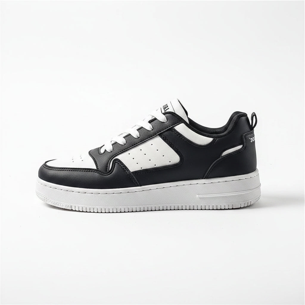 Tênis Masculino Sneaker Streetwear Panda Preto e Branco Casual