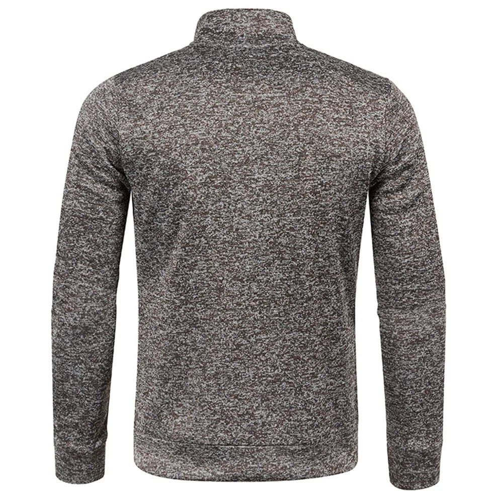 Jaqueta Esportiva Masculina De Frio Slim Com Zíper