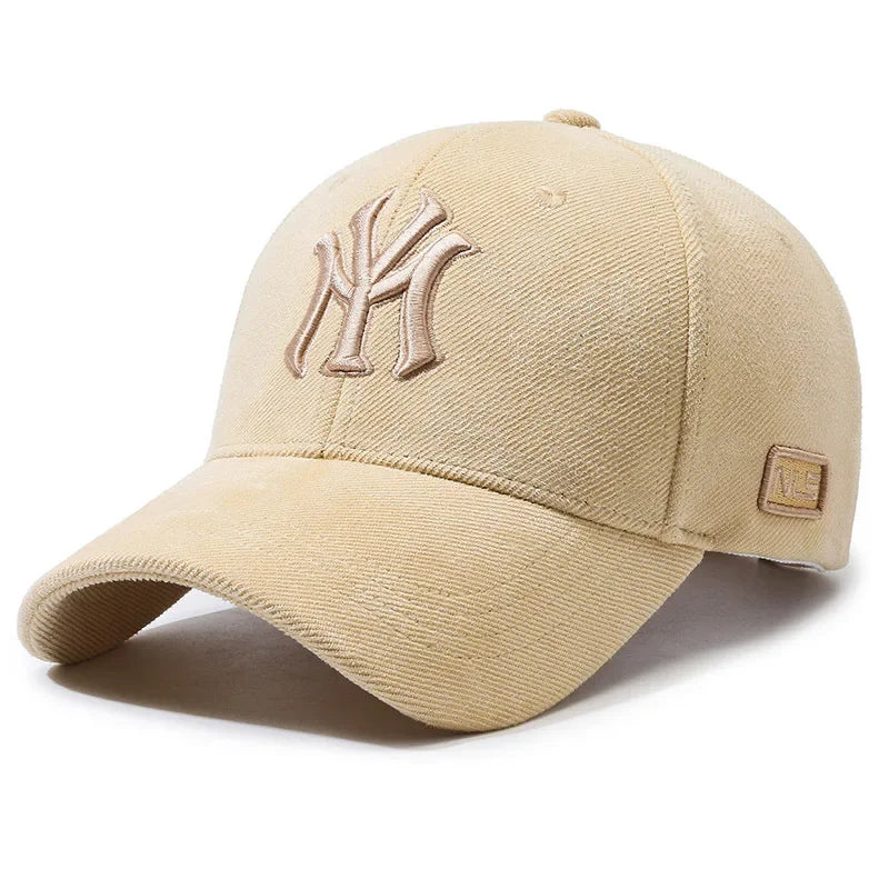 Boné Masculino e Feminino Aba Curva Estilo Nova York Bordado