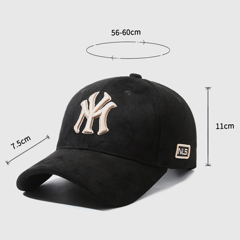 Boné Masculino e Feminino Aba Curva Estilo Nova York Bordado
