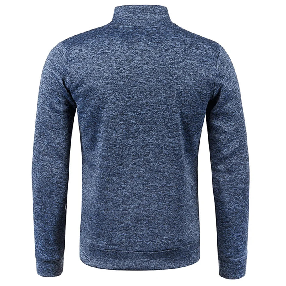 Jaqueta Esportiva Masculina De Frio Slim Com Zíper