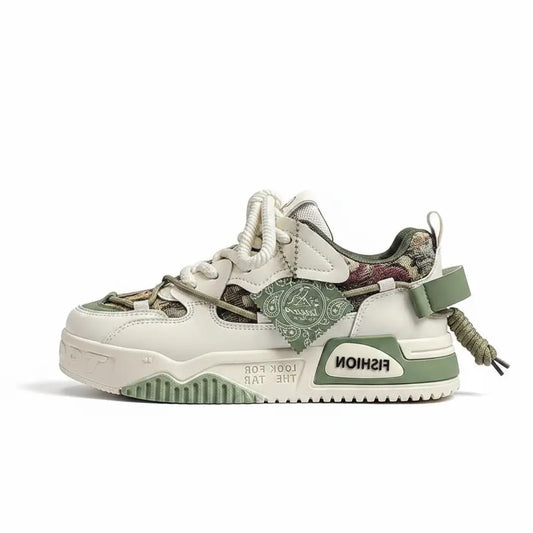 Tênis Casual Chunky Plataforma Retrô Skate