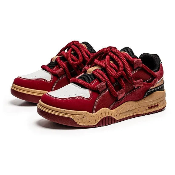 Tênis Masculino Chunky Plataforma Vermelho com Corda