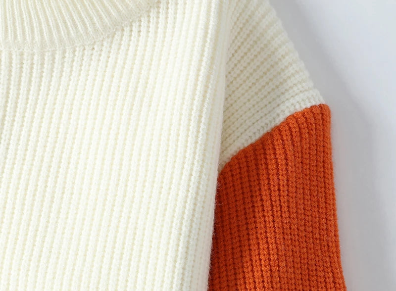 Suéter Masculino Tricô Canelado Geométrico Oversized