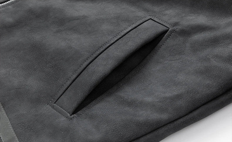 Jaqueta Aviador Masculina Suede Forrada Pelúcia Sherpa Inverno