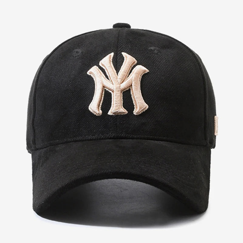 Boné Masculino e Feminino Aba Curva Estilo Nova York Bordado