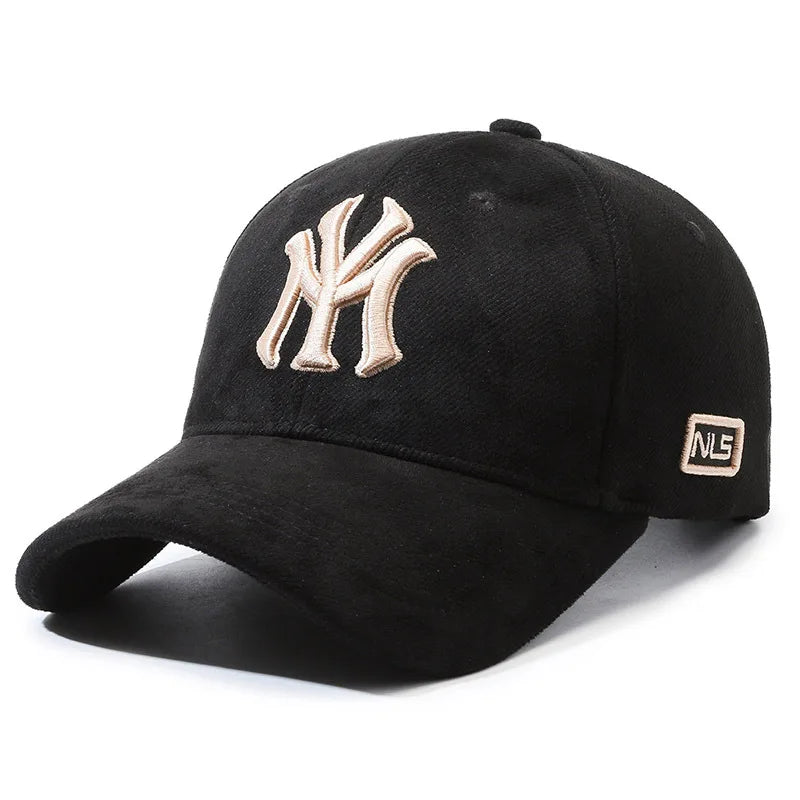 Boné Masculino e Feminino Aba Curva Estilo Nova York Bordado