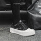 Tênis Skate Masculino Plataforma Couro Sola Alta Rebel