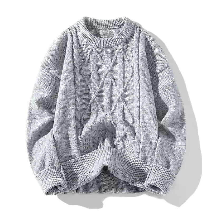 Blusa de Frio Masculina de Tricô Grosso com Tranças