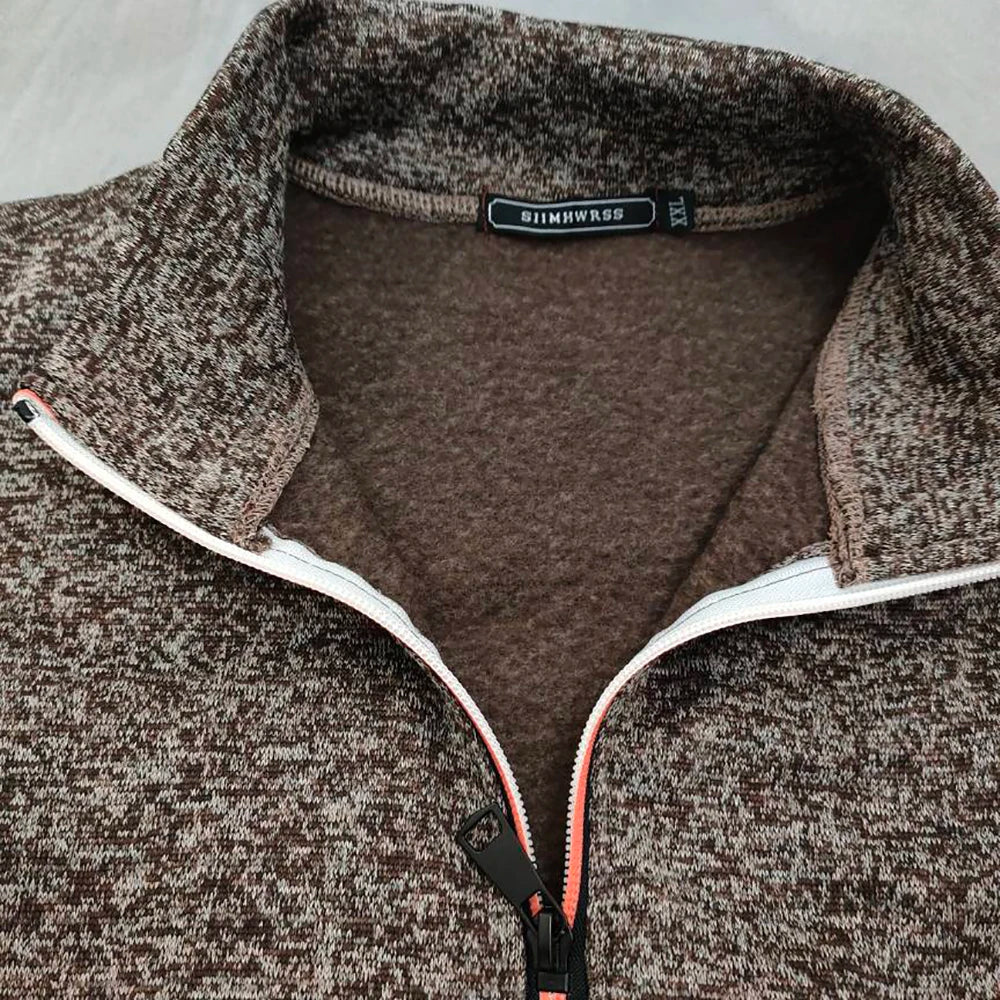 Jaqueta Esportiva Masculina De Frio Slim Com Zíper