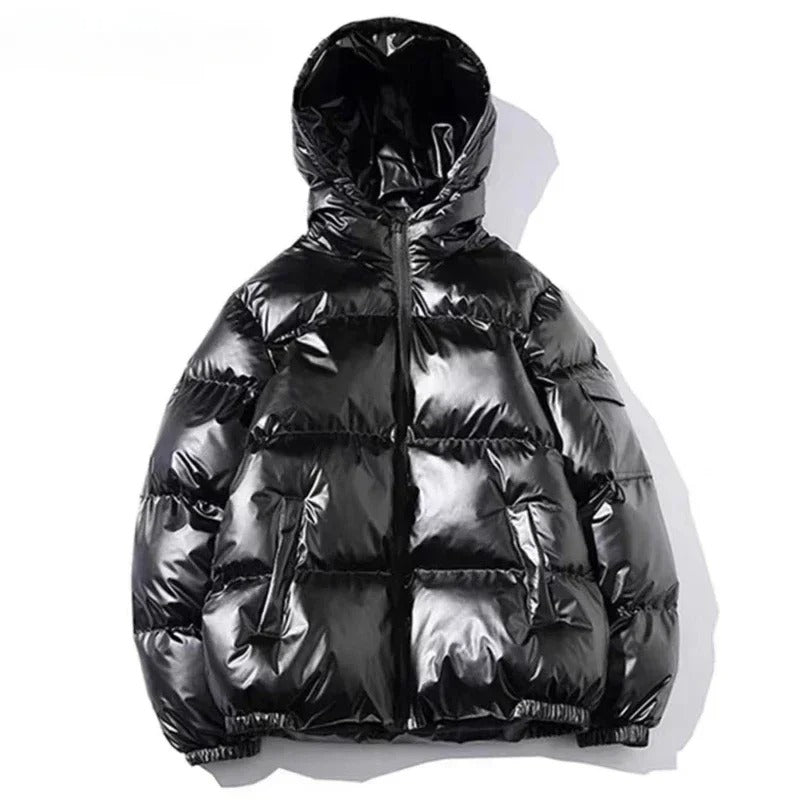 Jaqueta Parka Glossy Acolchoada Unissex | Com ou Sem Capuz