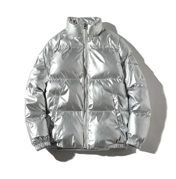 Jaqueta Parka Glossy Acolchoada Unissex | Com ou Sem Capuz