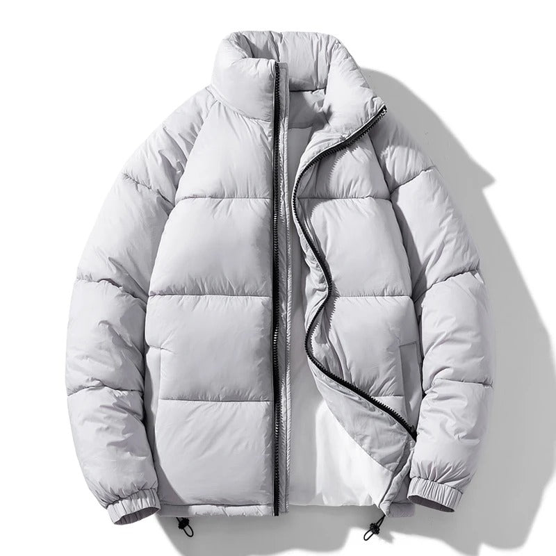 Jaqueta Curta Acolchoada com Gola Alta | Casual Inverno