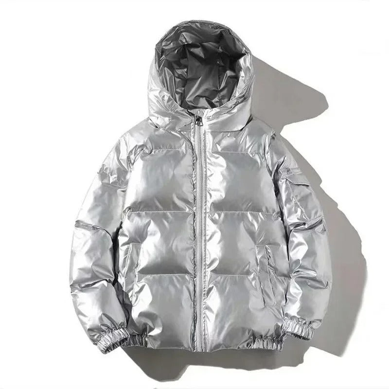 Jaqueta Parka Glossy Acolchoada Unissex | Com ou Sem Capuz
