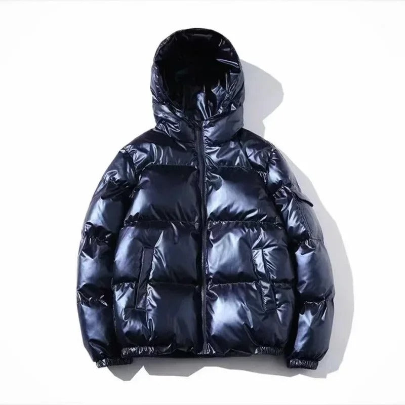 Jaqueta Parka Glossy Acolchoada Unissex | Com ou Sem Capuz