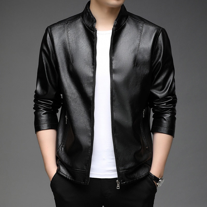 Jaqueta Slim de Couro brand