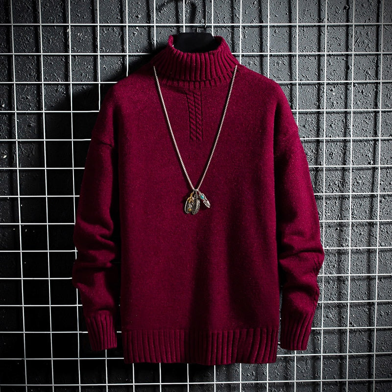 Suéter Plus Gola Alta Moda Retrô