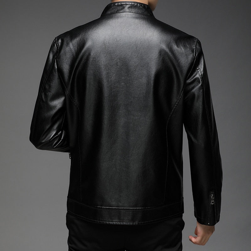 Jaqueta Slim de Couro brand