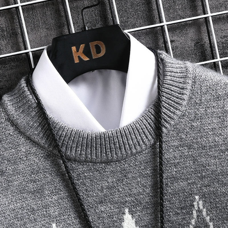 Suéter Masculina Casual Argyle