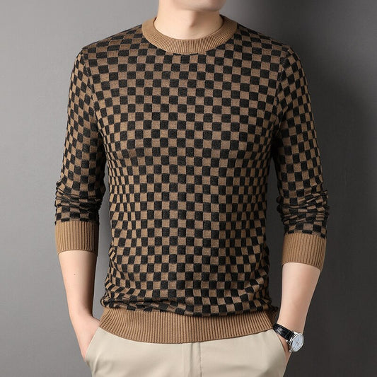 Suéter casual plaid