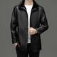 Jaqueta de Couro de Slim windproof