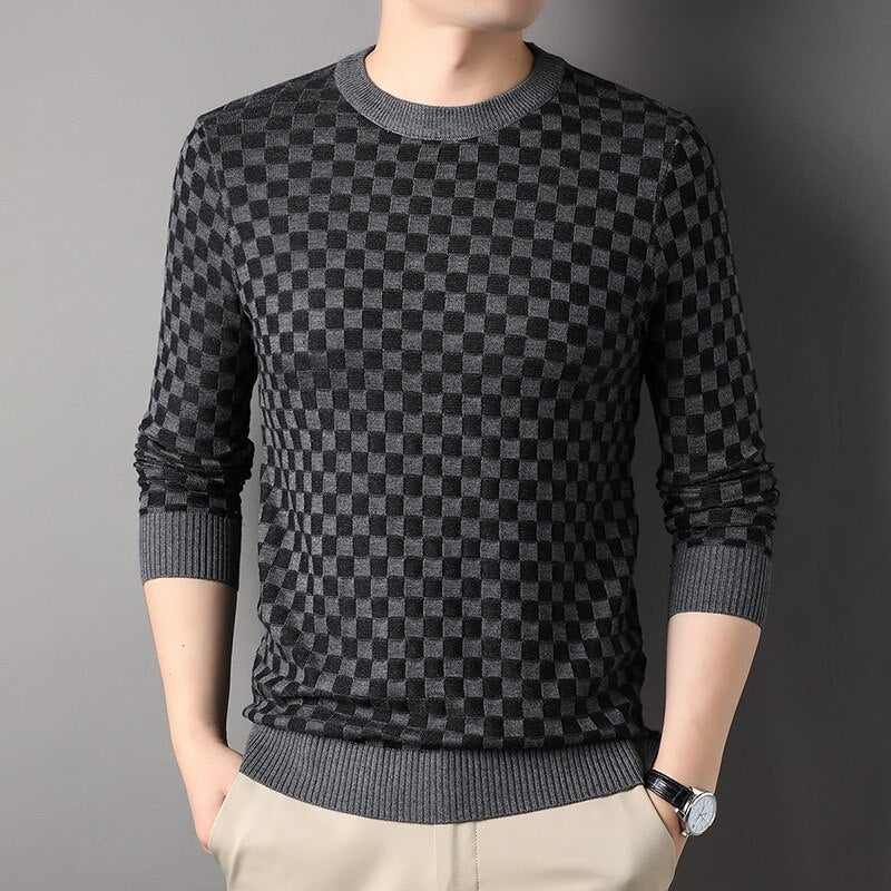 Suéter casual plaid