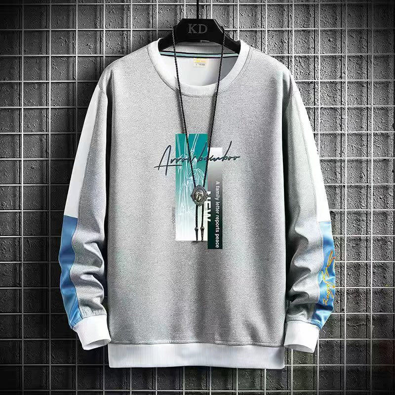 Moletom masculino casual primavera outono