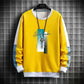 Moletom masculino casual primavera outono
