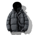 Jaqueta Puffer Masculina com Capuz de Moletom