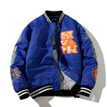 Jaqueta Varsity Masculina College Com Patches e Forro Matelassê