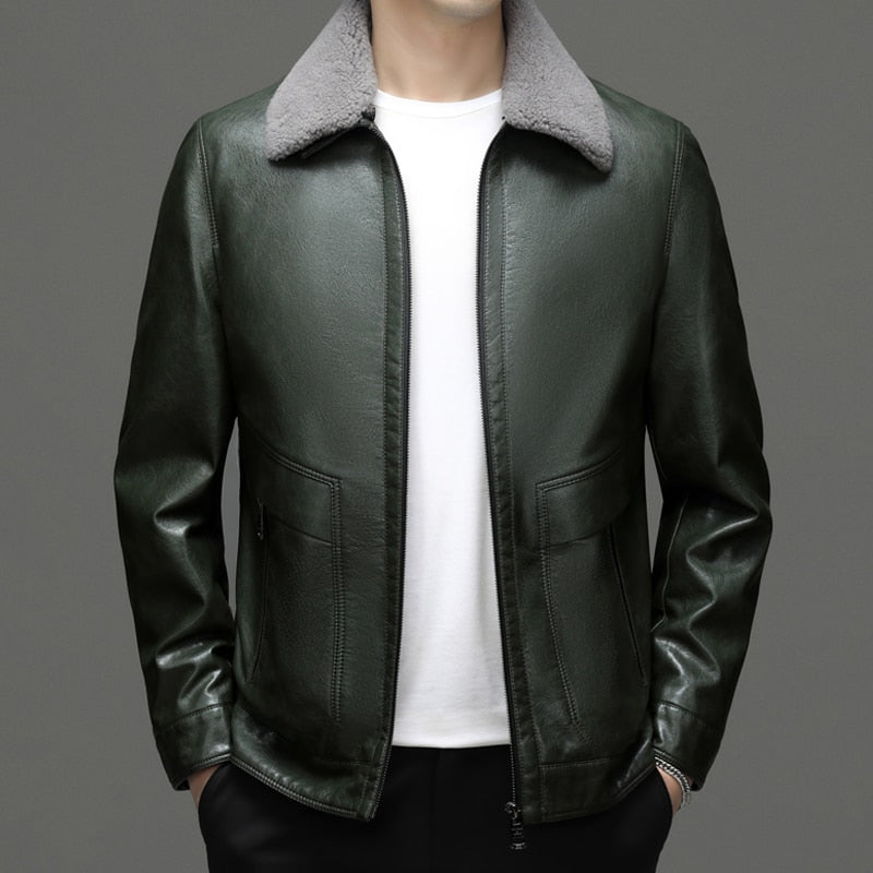 Jaqueta de Couro de Slim duck