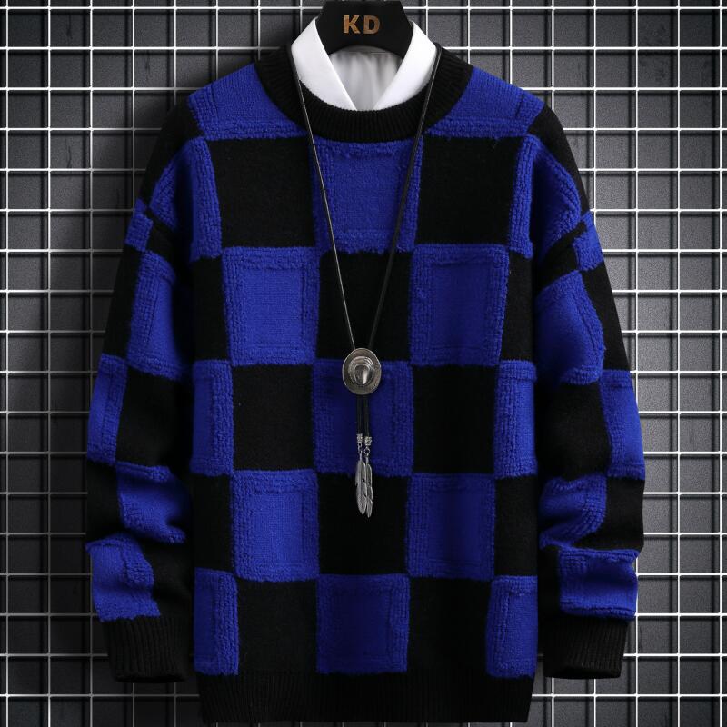 Suéter Xadrez Pull Homme 2023