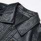 Jaqueta de Couro de Slim biker