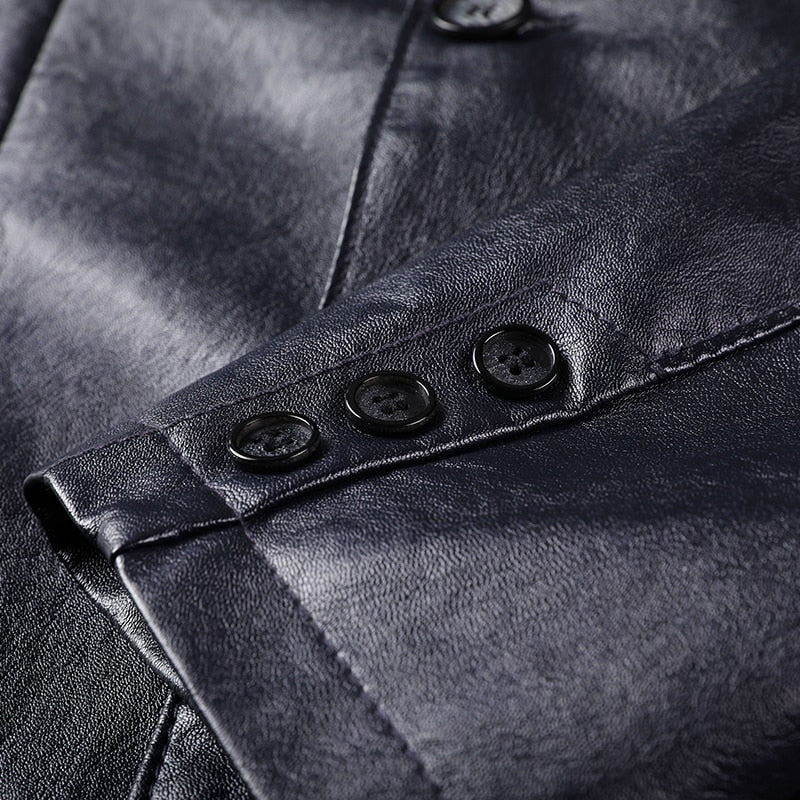 Jaqueta de Couro Slim fall winter