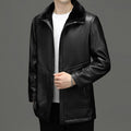 Jaqueta de Couro de Slim windproof