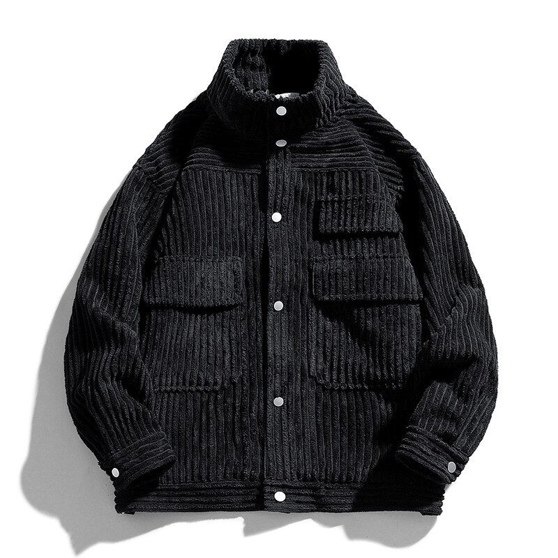 Jaqueta Cargo Veludo Cotelê Vintage Listrada | Streetwear Retro