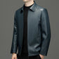 Jaqueta de Couro de Slim Bomber