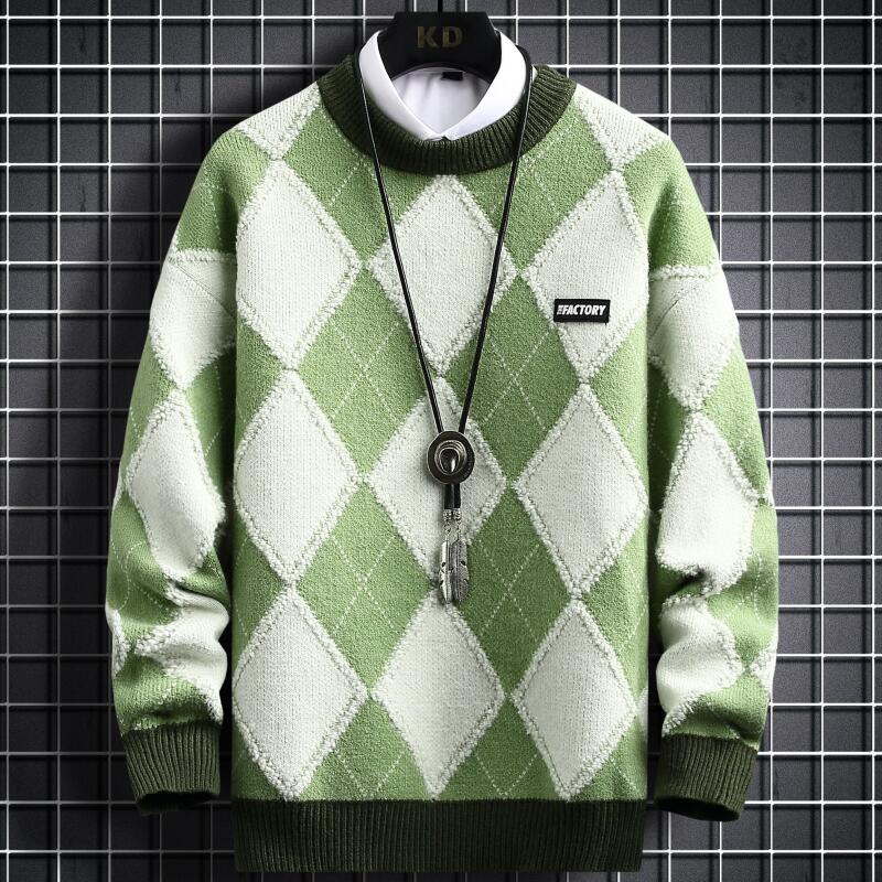 Suéter Xadrez Lã Cashmere Pull