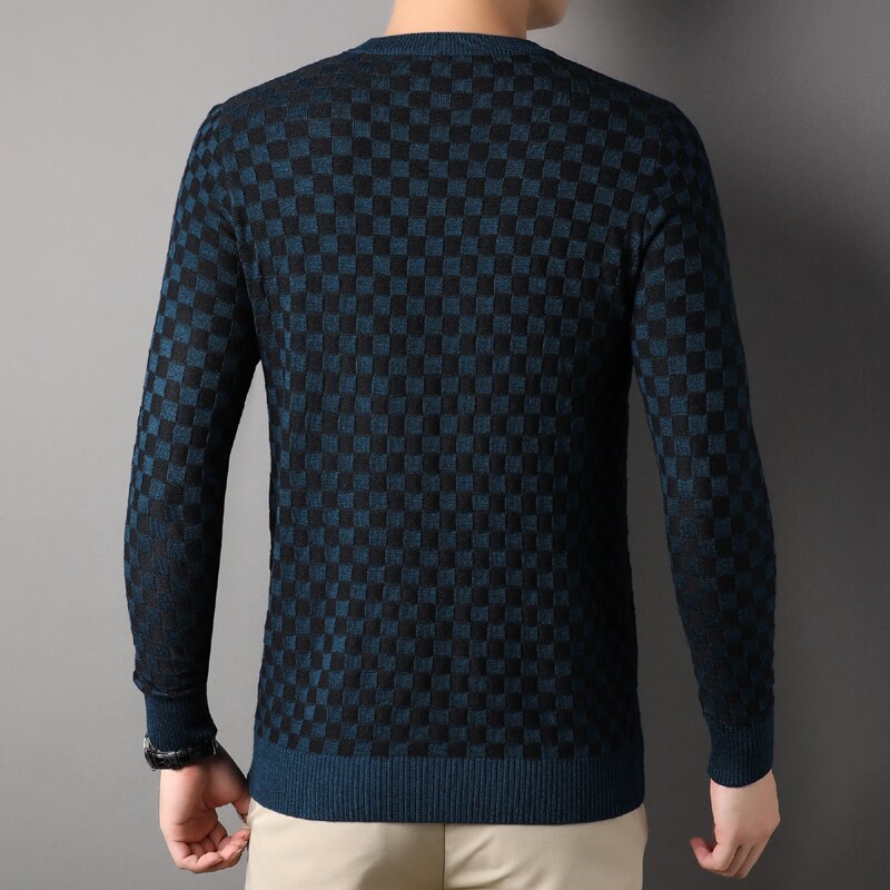Suéter casual plaid