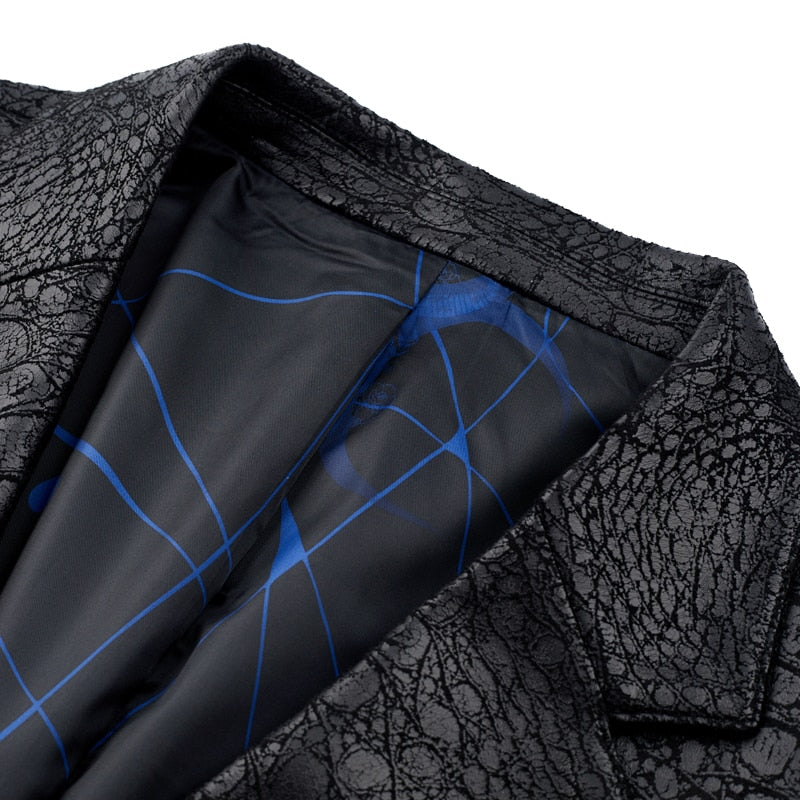 Jaqueta Blazer de Couro de Slim leather