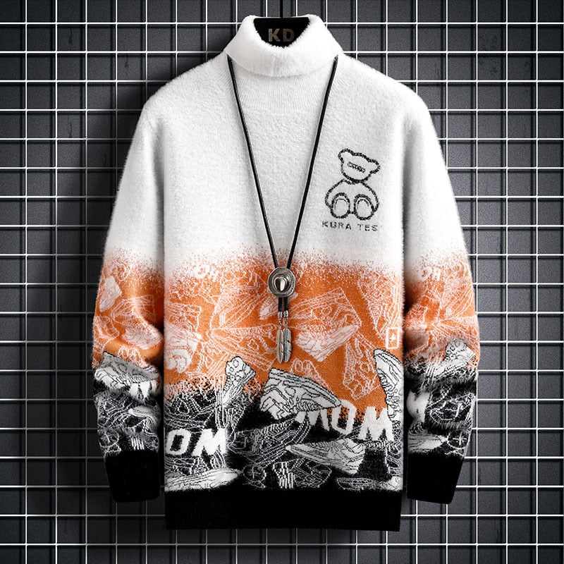 Suéter Gola alta Urso Fashion