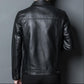 Jaqueta de Couro de Slim biker