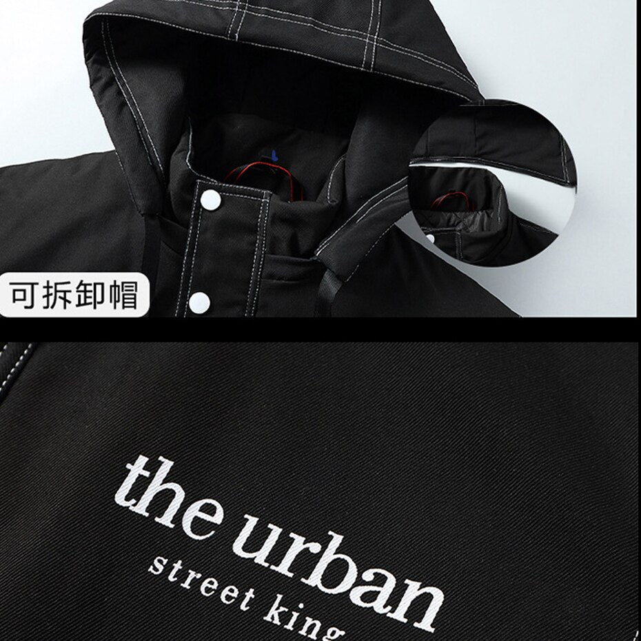 Casaco Parka New Black Modern
