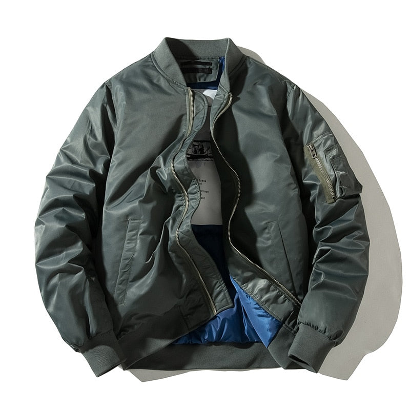 Jaqueta Bomber Masculina Militar Estilo Aviador Casual Verde Preta