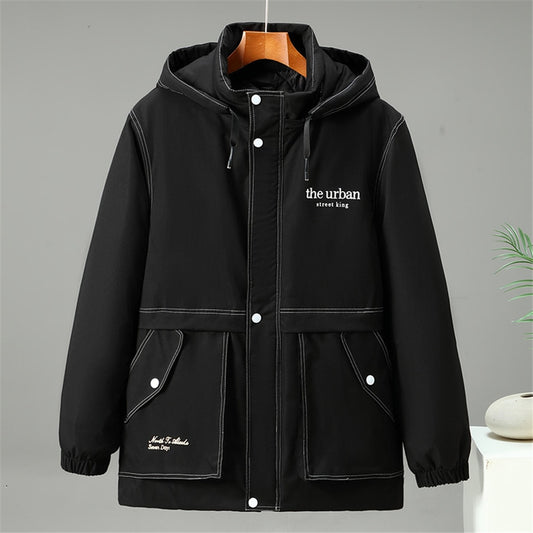 Casaco Parka New Black Modern